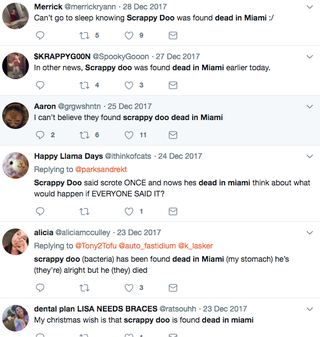 Illustration for article titled Why “Scrappy-Doo has been found dead in Miami” is a thing